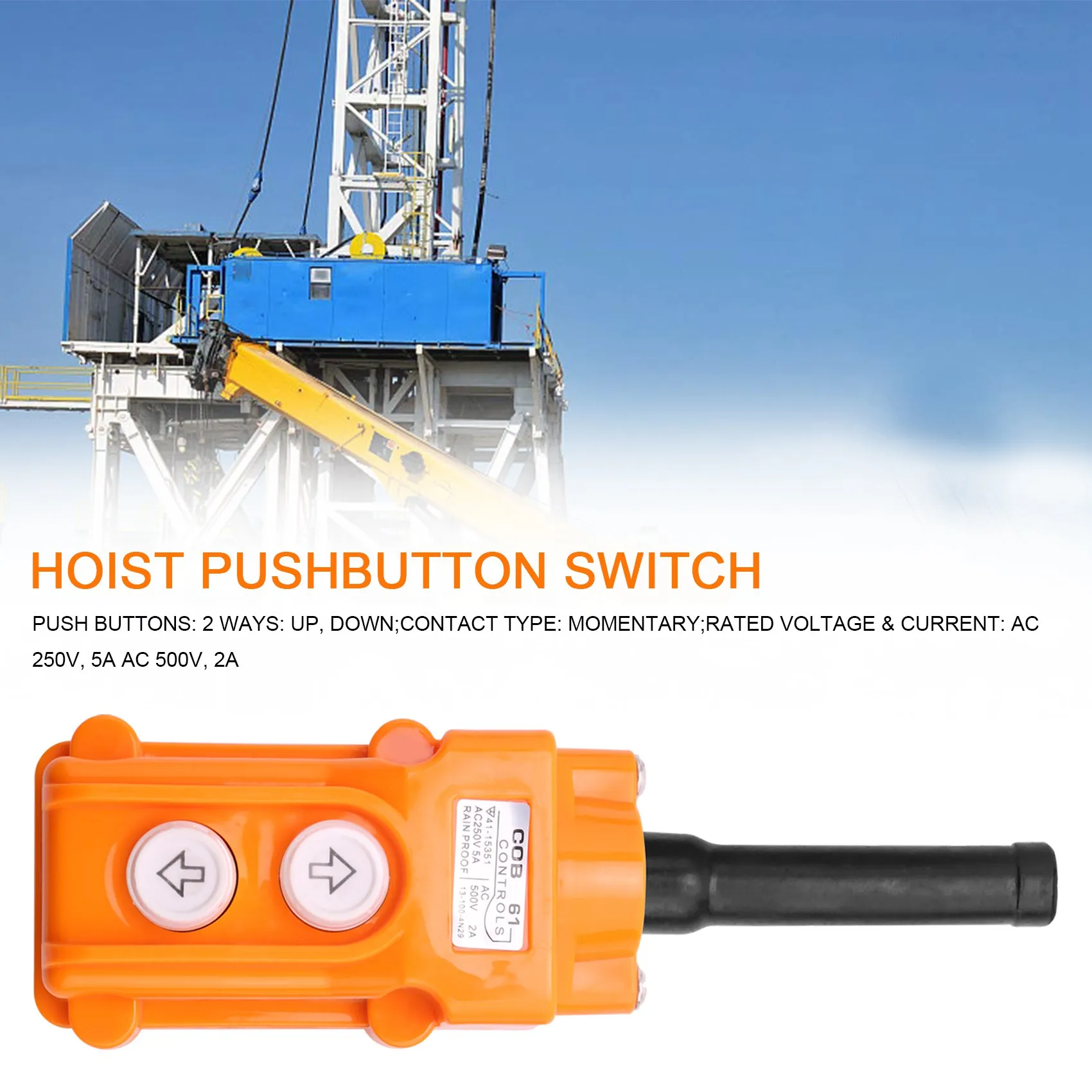 Water Proof Hoist Crane Pendant Up Down Station Pushbutton Switch