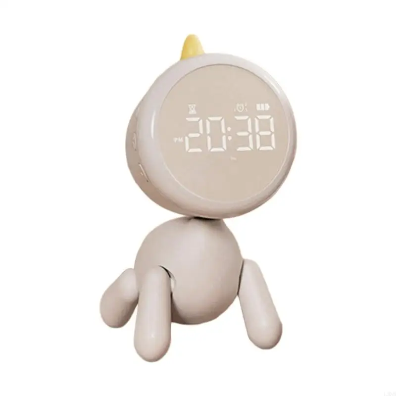 L9NB Multifunction Clock Alarm Clock USB Charging Night Light Practical