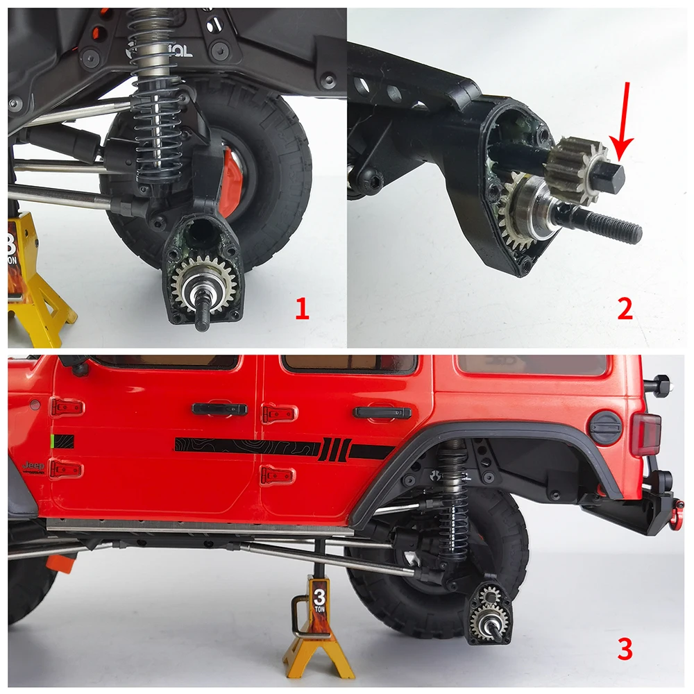 YEAHRUN Anteriore Asse Posteriore CVD Albero di Trasmissione Dogbone per 1/10 RC Crawler Auto Axial SCX10 III AXI03006 AXI03007 Jeep Gladiator Parti