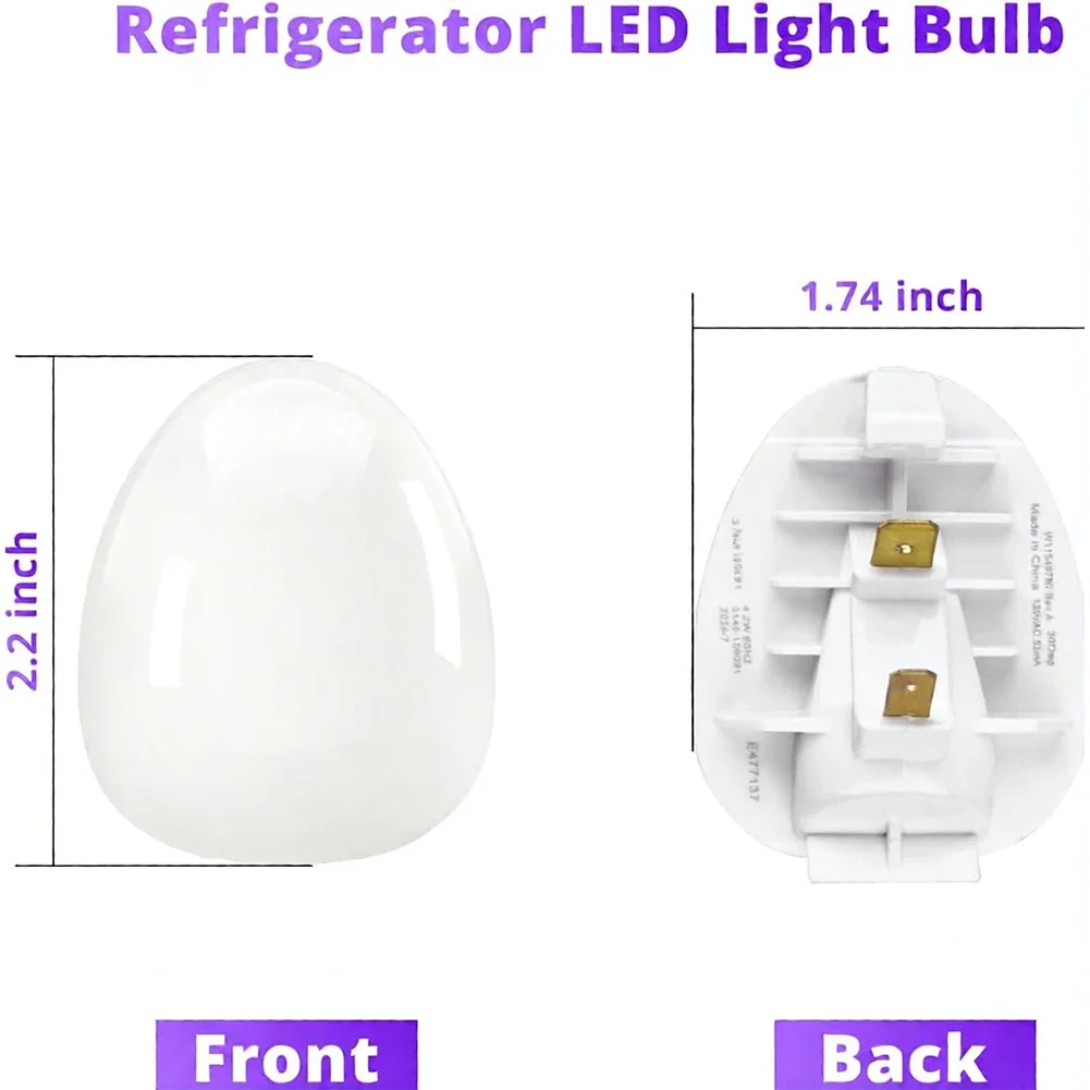 W11251749 LED Fridge Bulb Replacement Compatible with W11602886 Bright Energy Saving Interior Light Construction