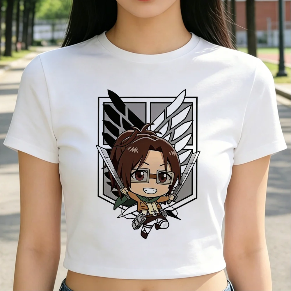 Attack on Titan cropped top girl meme harajuku cheap tshirt party goth scene