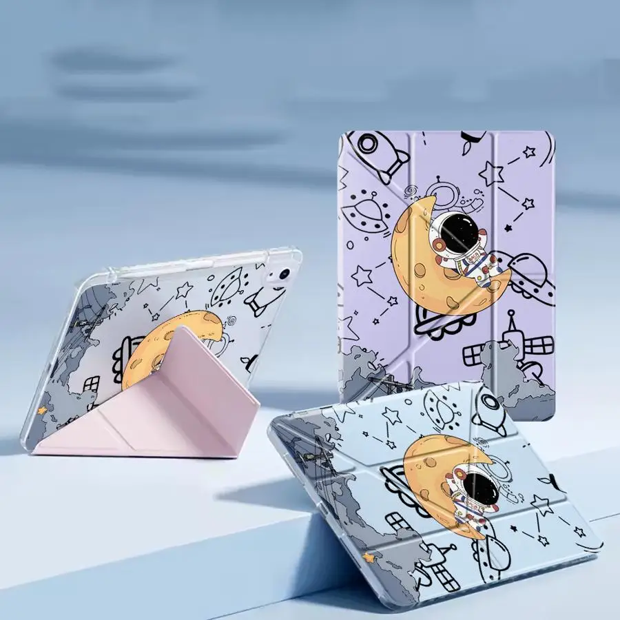 Cartoon Cute Astronaut Tablet Case For iPad Pro 2025 Mini 6 7 Pro 11th 10th 9th 8th 7th 12.9inch Air 4 5 M3 M4 11inch M2 1 2