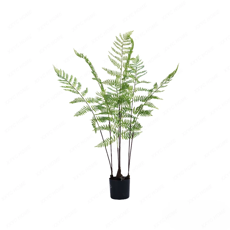 Nordic Simulation Fern Green Plant Fern Plant Fake Trees Potted Living Room Decorations Bonsai