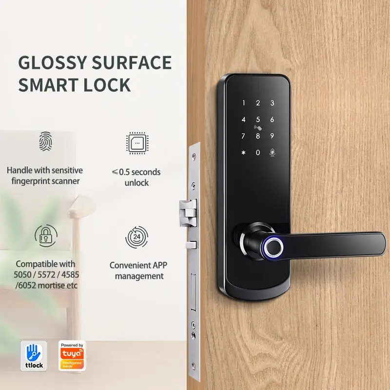 Anti-theft waterproof biometric fingerprint elegent outdoor smart locks