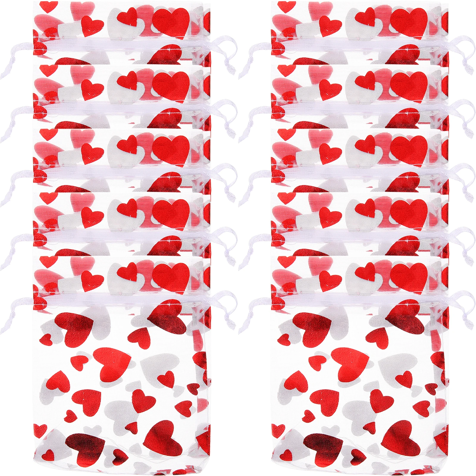 

50Pcs Drawstring Gauze Bags Jewelry Pouches Small Mesh Gift Bags for Party Favors Wedding Gifts Jewelry Bag Drawstring Pouch