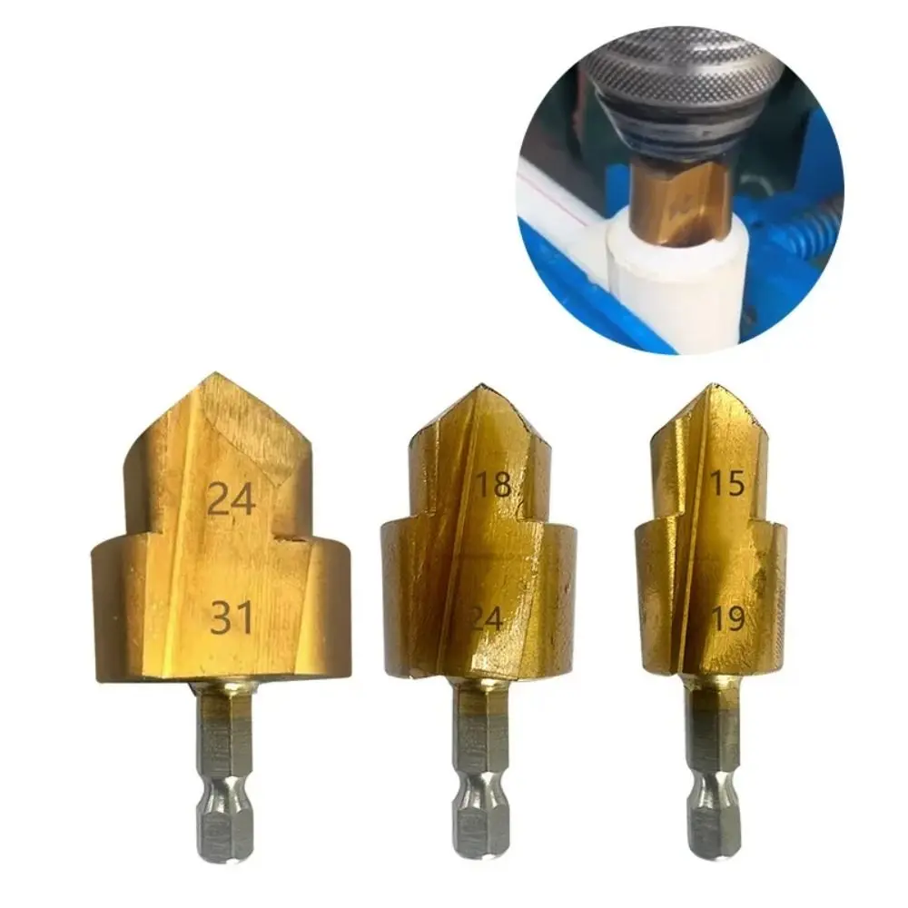 

Hexagon Shank PPR Lifting Drill Water Pipe Connection Tool 20/25/32mm Step Drill Titanium Coated Drilling Tools Set Hole Opener