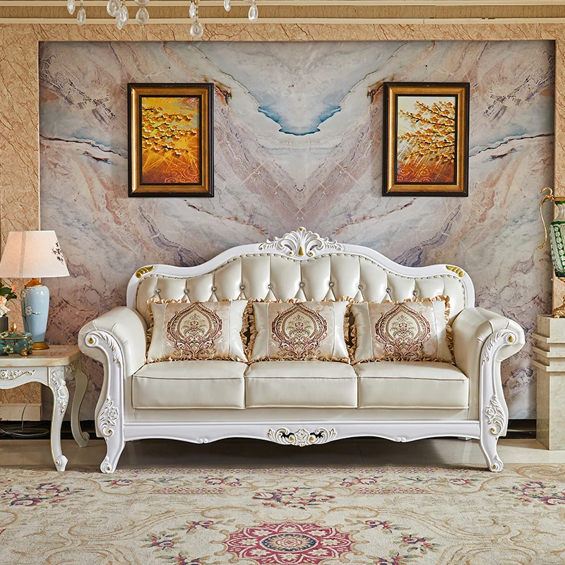 أرائك غرفة المعيشة الجمالية باللون البيج مقاعد صالات أوروبية أريكة أرائك غرفة المعيشة منتصف القرن Divano Soggiorno أثاث المنزل #1