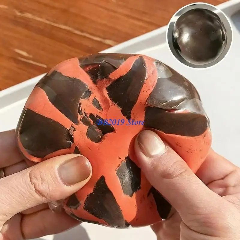 Q0KB Relaxing Handmade TPR Ball Featuring Double Texture For Sensory Stimulation
