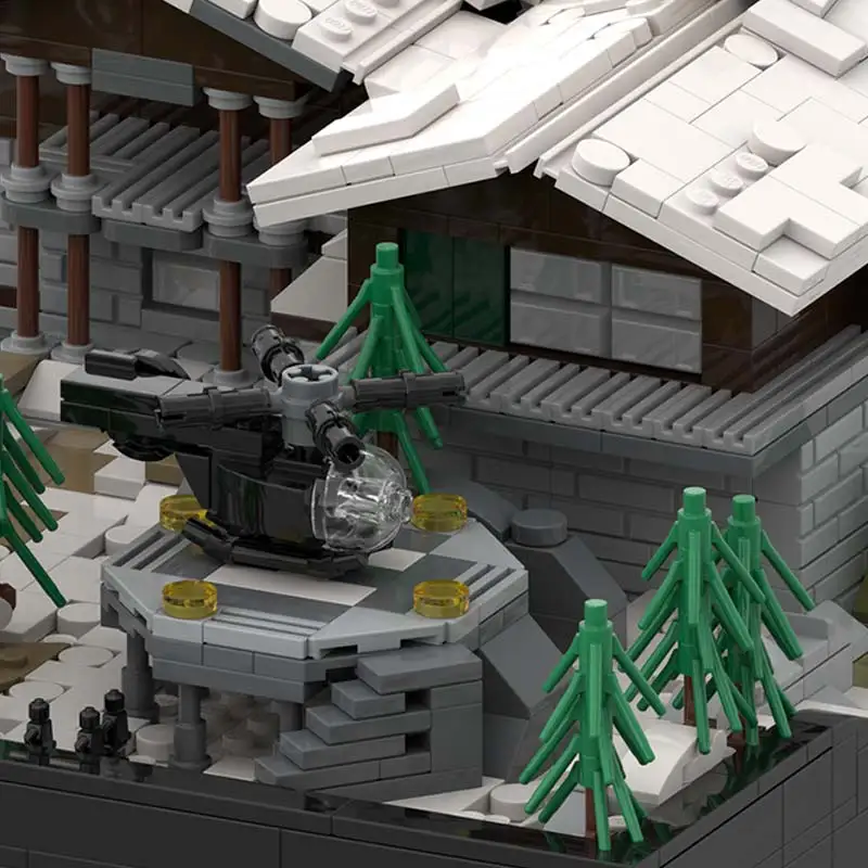 MOC- 194023   Modulare Architektur Winter Log Cabin Bausteine Modell Haus Technologie Ziegel Spielzeug Kinder Geburtstag Geschenke