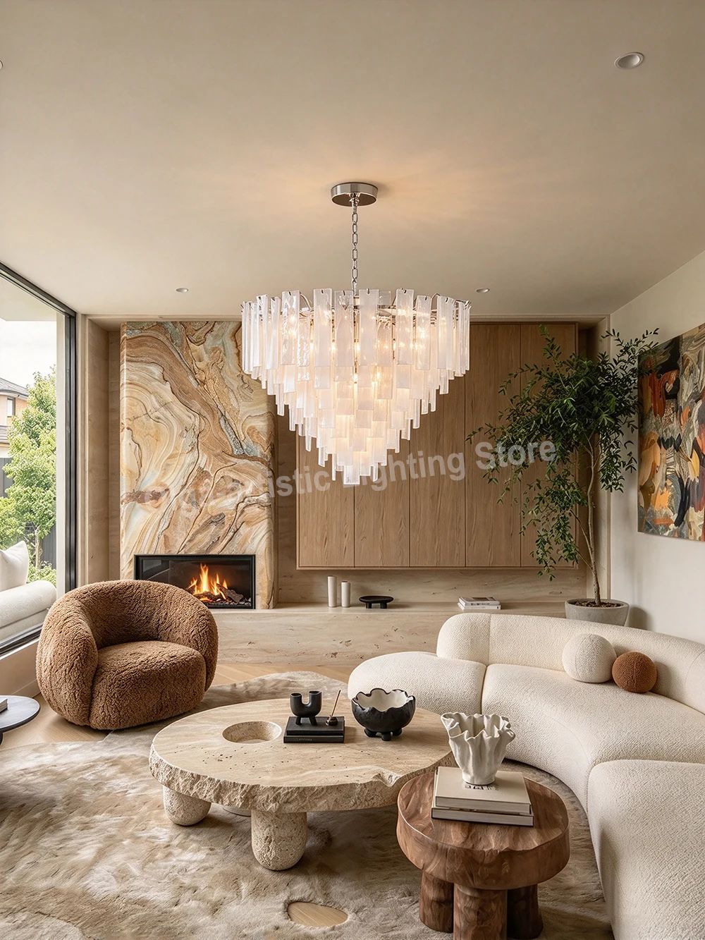 LED Home Decoration French Style White Glass Chandelier Lights Dimmable Luxury Designer Lighting for Villa Duplex Lamapras