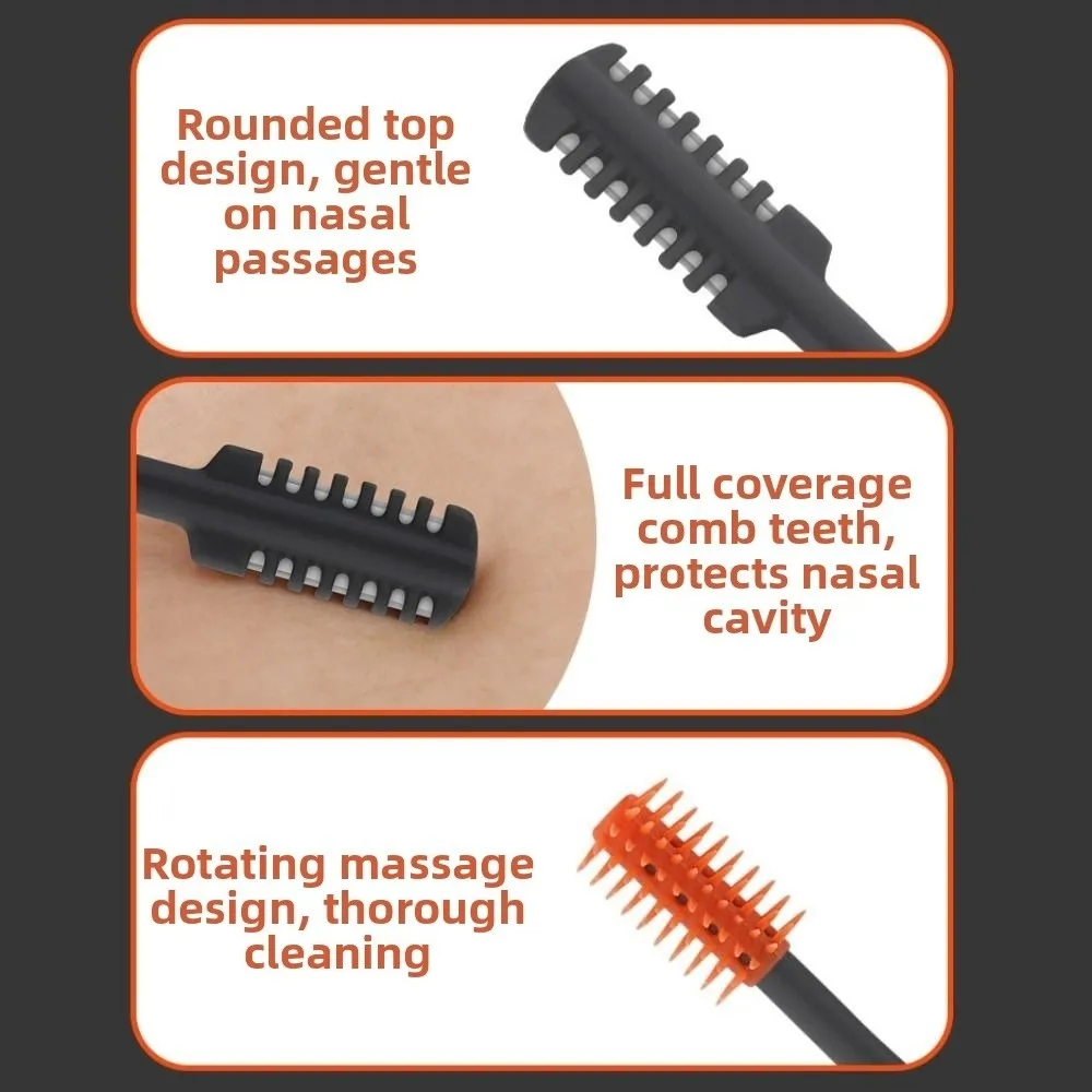 3Pcs/Set Double Head Nose Hair Trimmer Washable 360° Rotating Manual Nose Hair Cutter Mini with Box Nose Hair Clippers Women Men
