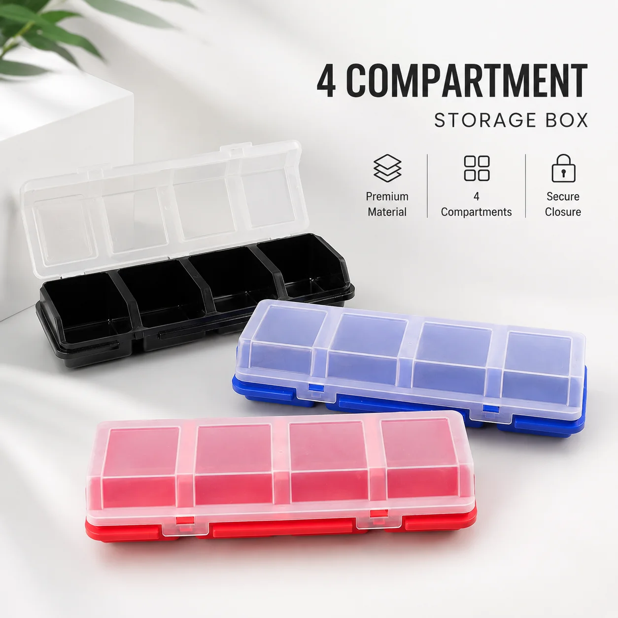1PC Plastic Organizer Box for Screws Nails Small Parts Hardware Tool Storage Case Jewelry Beads Electronic Component Organizer