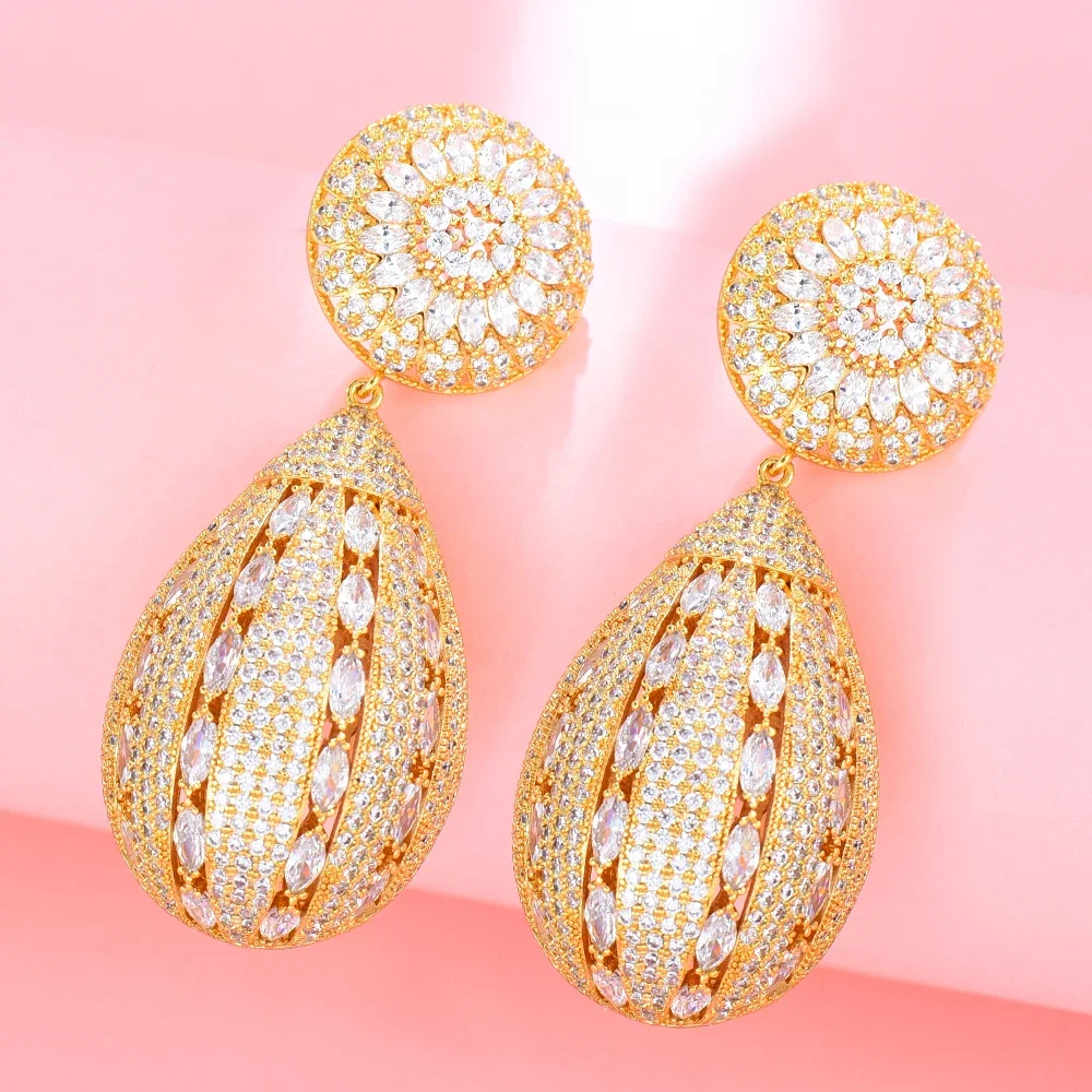 

Jimbora Retro Vintage Statement Big Earrings Geometric Long Dangle Earrings for Women Wedding Party Christmas Gift Wholesale