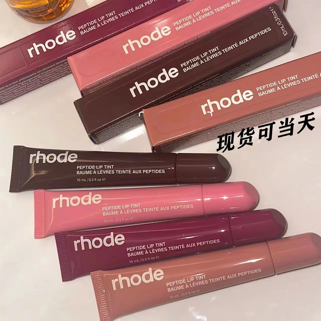 Rhode Lip Glosses Plump Moisturizing Lip Glaze Essence Gel Oil Rhode Lipstick Mirror Glass Long Lasting Lip Gloss Makeup