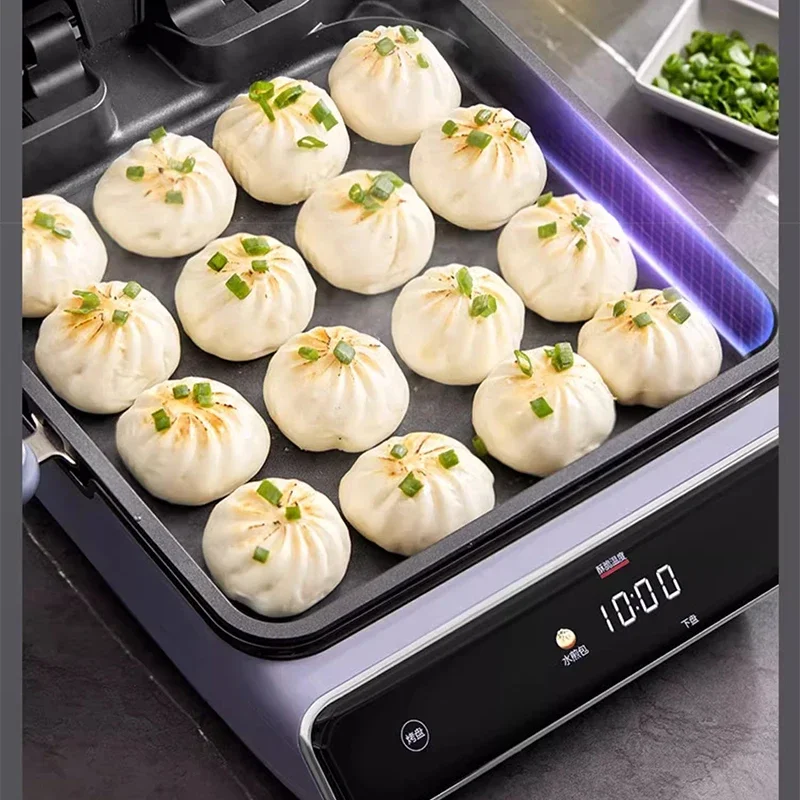 مقلاة خبز كهربائية مقلاة جديدة على الوجهين للتدفئة المنزلية فطيرة الشواء الكل في واحد مقلاة