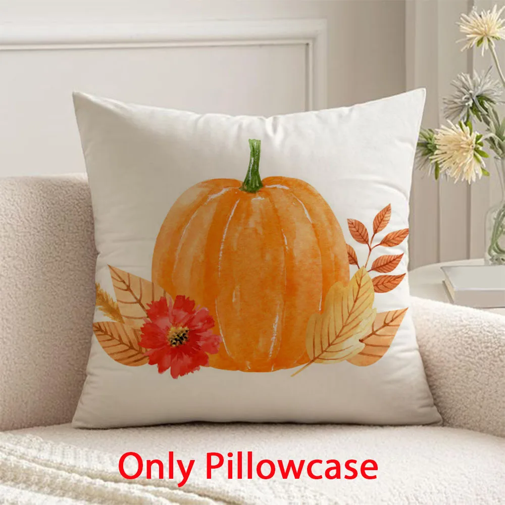 

autumn Pillow cover Pumpkin pattern Harvest Festival decorative 45x45 cushions cover Thanksgiving Day decorative cushion