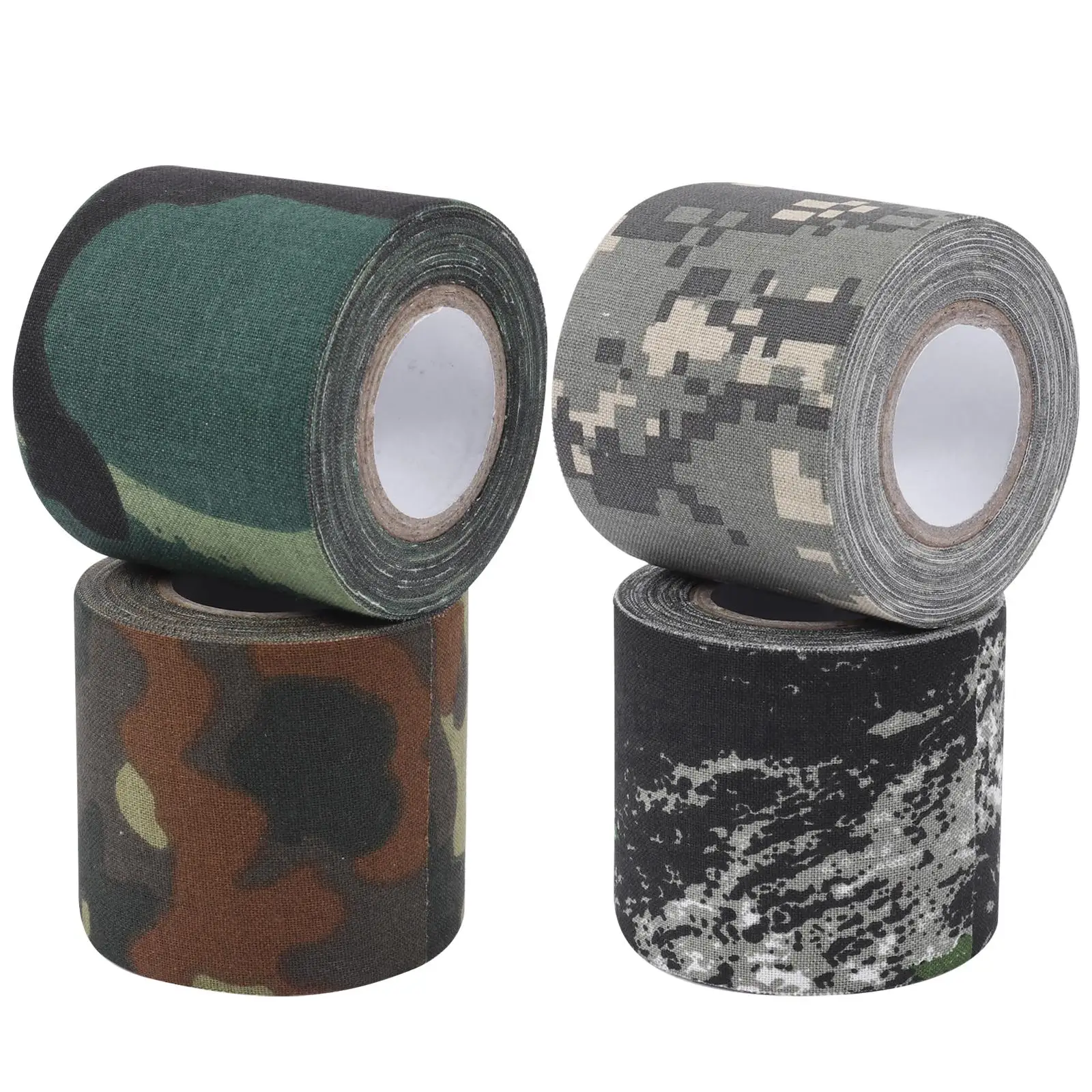 

4 Pcs Outdoor Camouflage Tape Hunting Invisible Twine Pattern Non-woven Fabric Cohesive Wrap