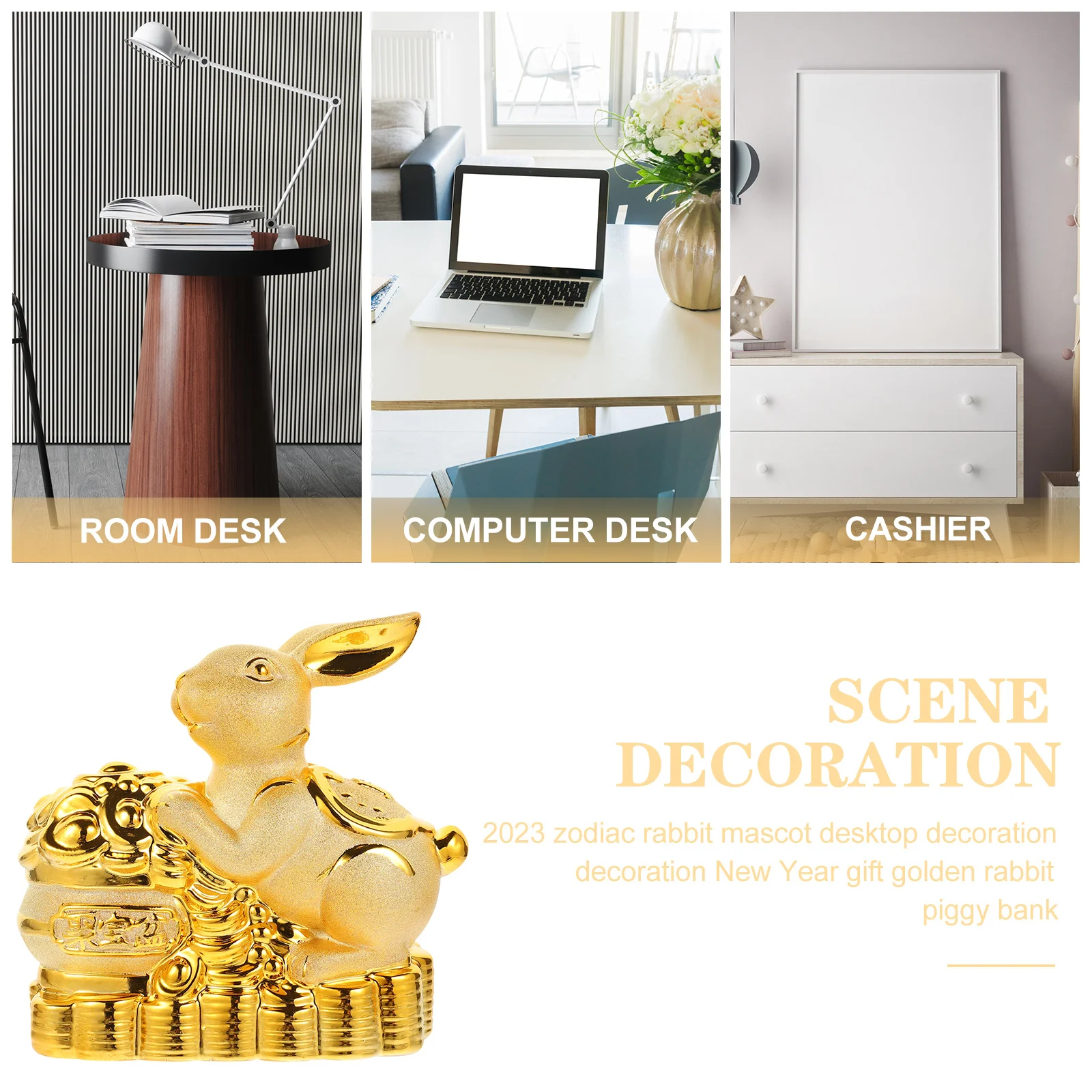 

Bunny Shaped Piggy Bank Ceramic Coin Saving Jar Decorative Money Box for Room Decor Perfect Gift for Special Occasions