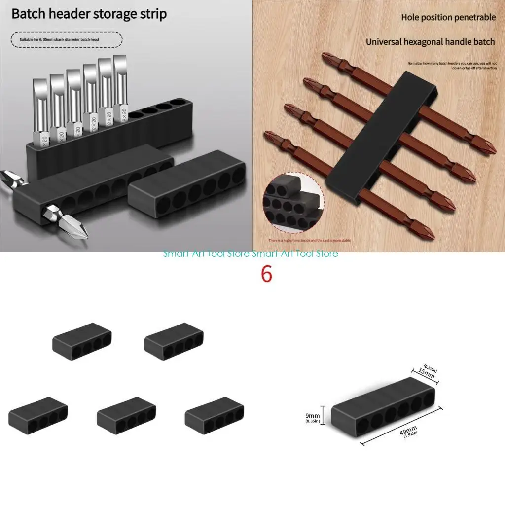 E1PB Strong Plastic Driver Enclosure Container Fit For 6.35mm Driver Accessories Workshop Tool Management Easy Identification