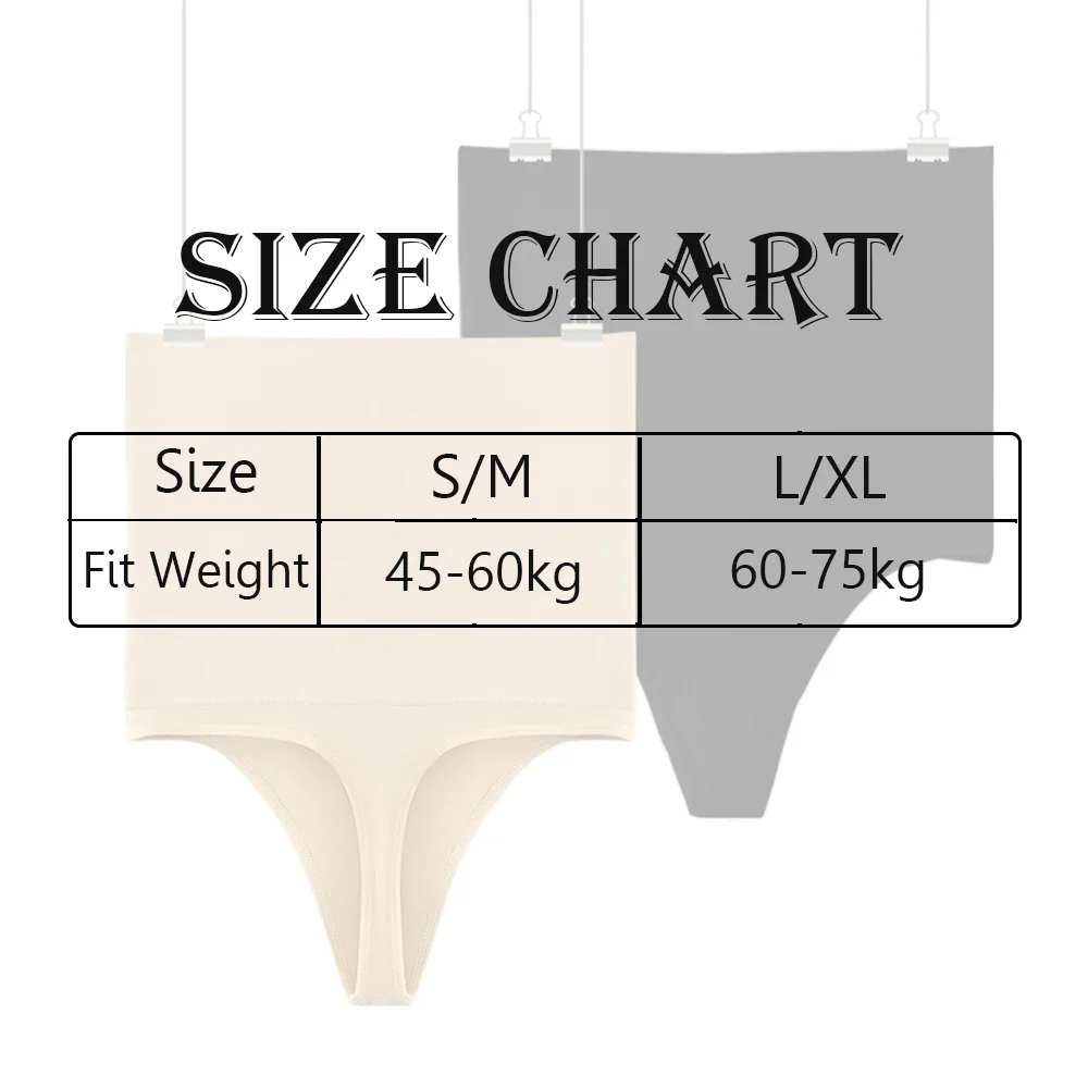 2pcs Tummy Control Women High Waist Thong Body Shaper Underwear Butt Lifter Shapewear Slimming Belly Shaping Panties Shapewear