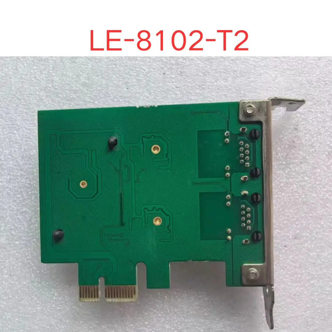 used LE-8102-T2 PCI-E dual port gigabit network card test OK Fast shipping