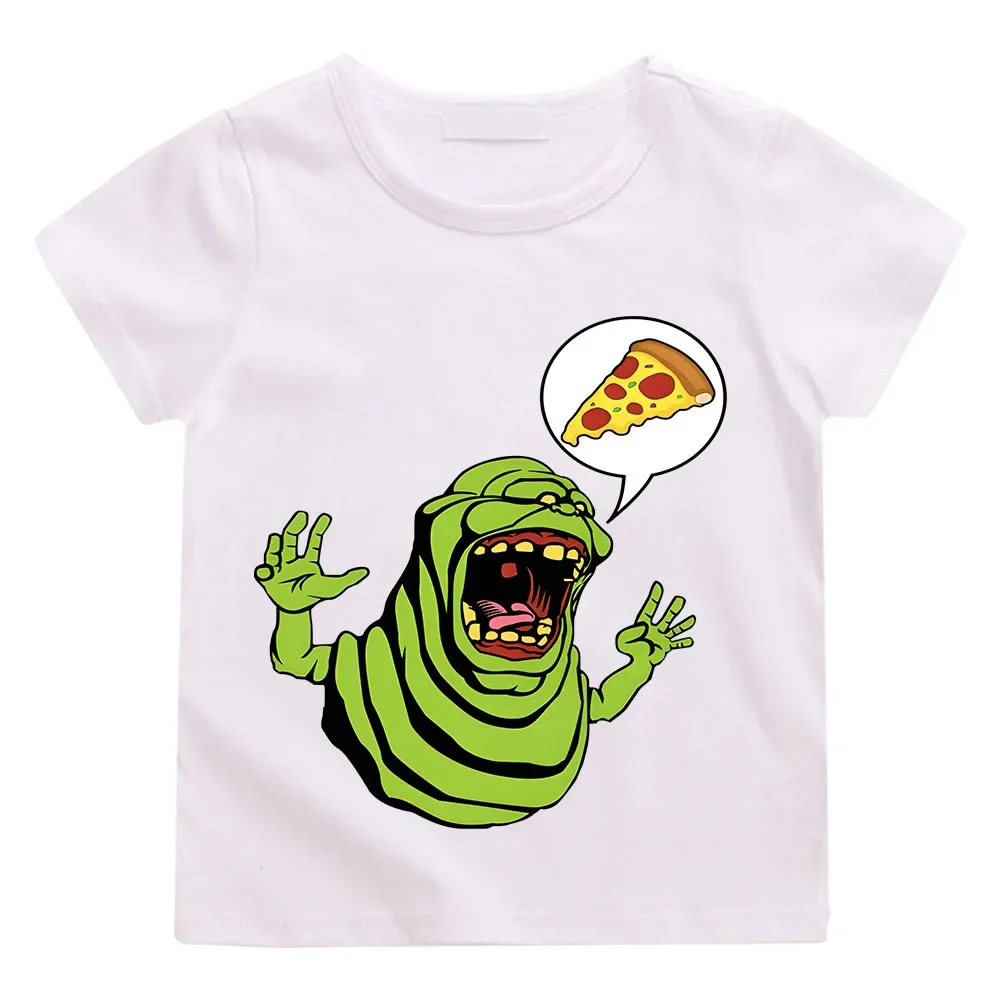 Ghostbusters Kawaii Cotton T Shirt Kids Printed T-Shirt Top Street Fashion Graphic Tshirts for Boys/Girls Breathable Casual Tees