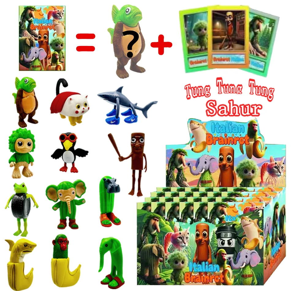

NEW!Tung Tung Tung Sahur Figure Toy Trallelo Tralala Toy Trallelo Tralala Statue of Shark Lirili Larila TungTung Sahur Blind Box