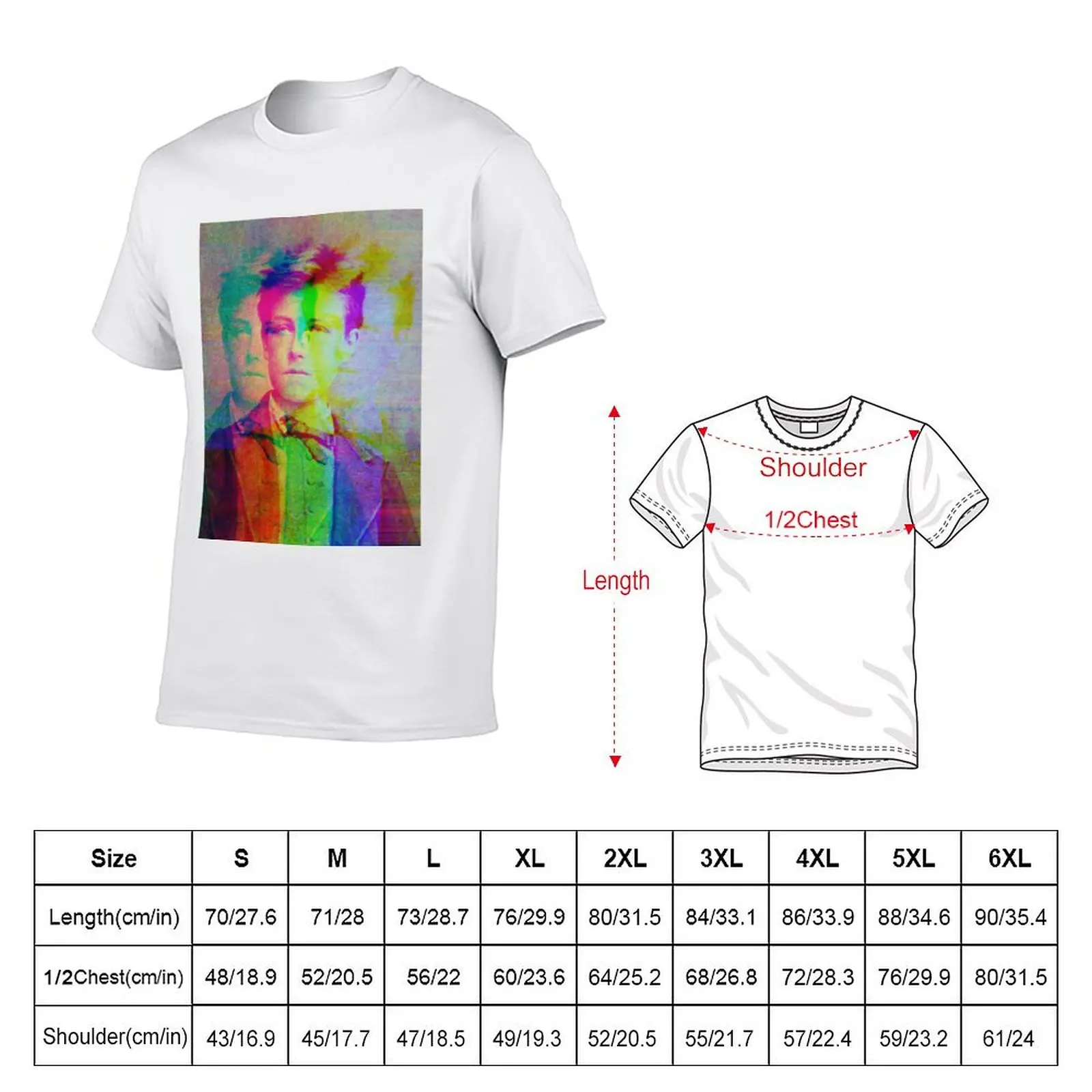 Arthur Rimbaud - French poet T-Shirt Simple Casual Short Sleeve Tee