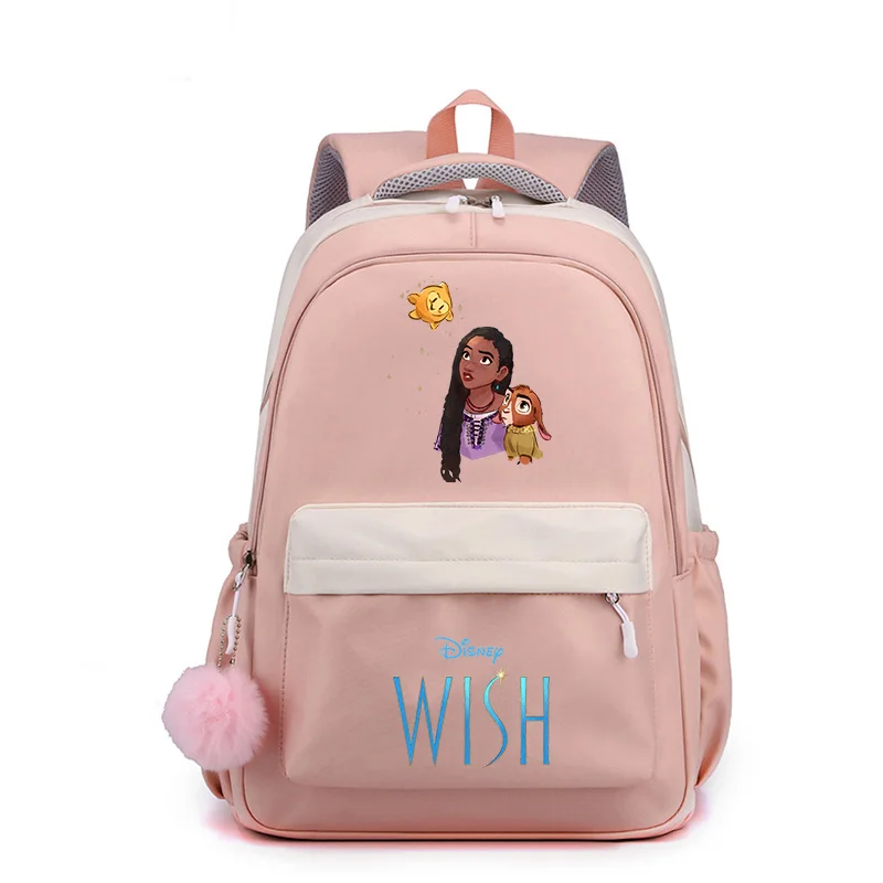 

Disney Wish Fashion Student SchoolBags Popular Kids Teenager High Capacity School Backpack Cute Travel Knapsack Mochila