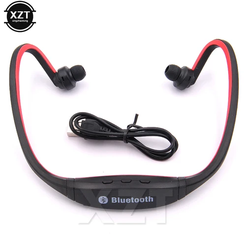 Imagen 1 del producto Auriculares S9 compatibles con Bluetooth 4,0, auriculares inalámbricos deportivos, auriculares estéreo de música + ranura para tarjeta Micro SD para iphone, Huawei, XiaoMi