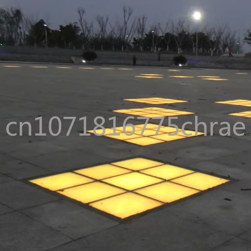 

Sidewalk Driveway Paver Light Landscape Underground Inground Buried Lamps Luminous Stone Glass Decoration LED Brick Lights