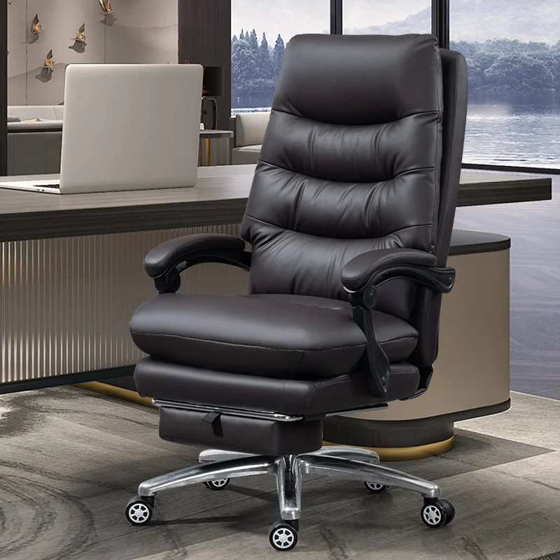 Leather Nordic Home Office Chair Gaming Vanity Makeup Mobile Floor Chair Executive Modern Revolving Chaise De Bureau Furniture