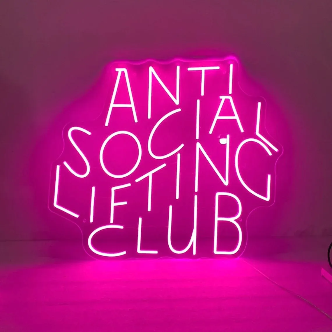 

Anti Social Lifting Club Neon Sign, Anti Social Lifting Club Decor, Workout Gym Wall Decor, Home Gym Sign,Gym Led Neon Light