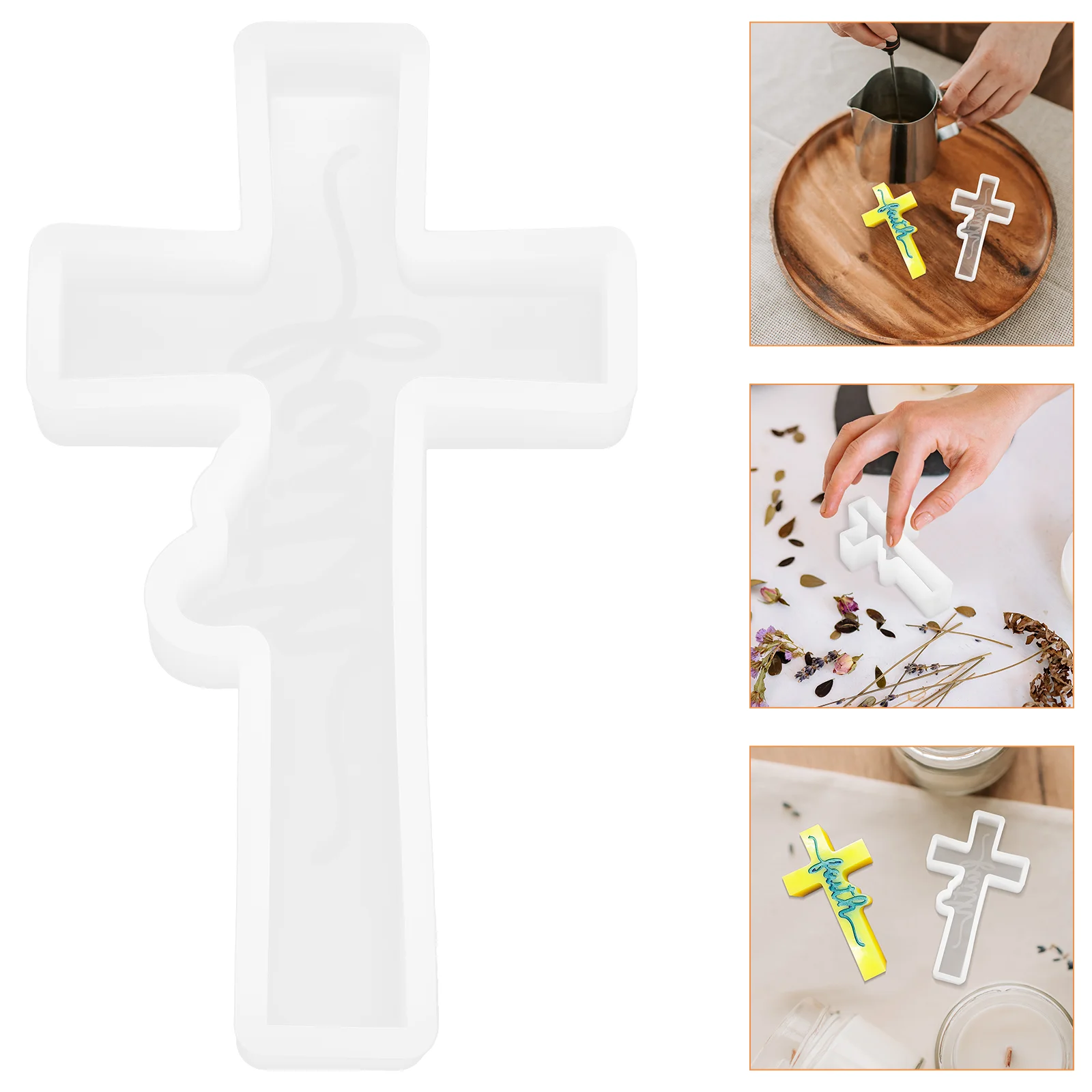 

Silicone Mold Decor Jewelry Craft Kit Handmade Decorative Molding Reusable nament Molding Cross Silicone Mold