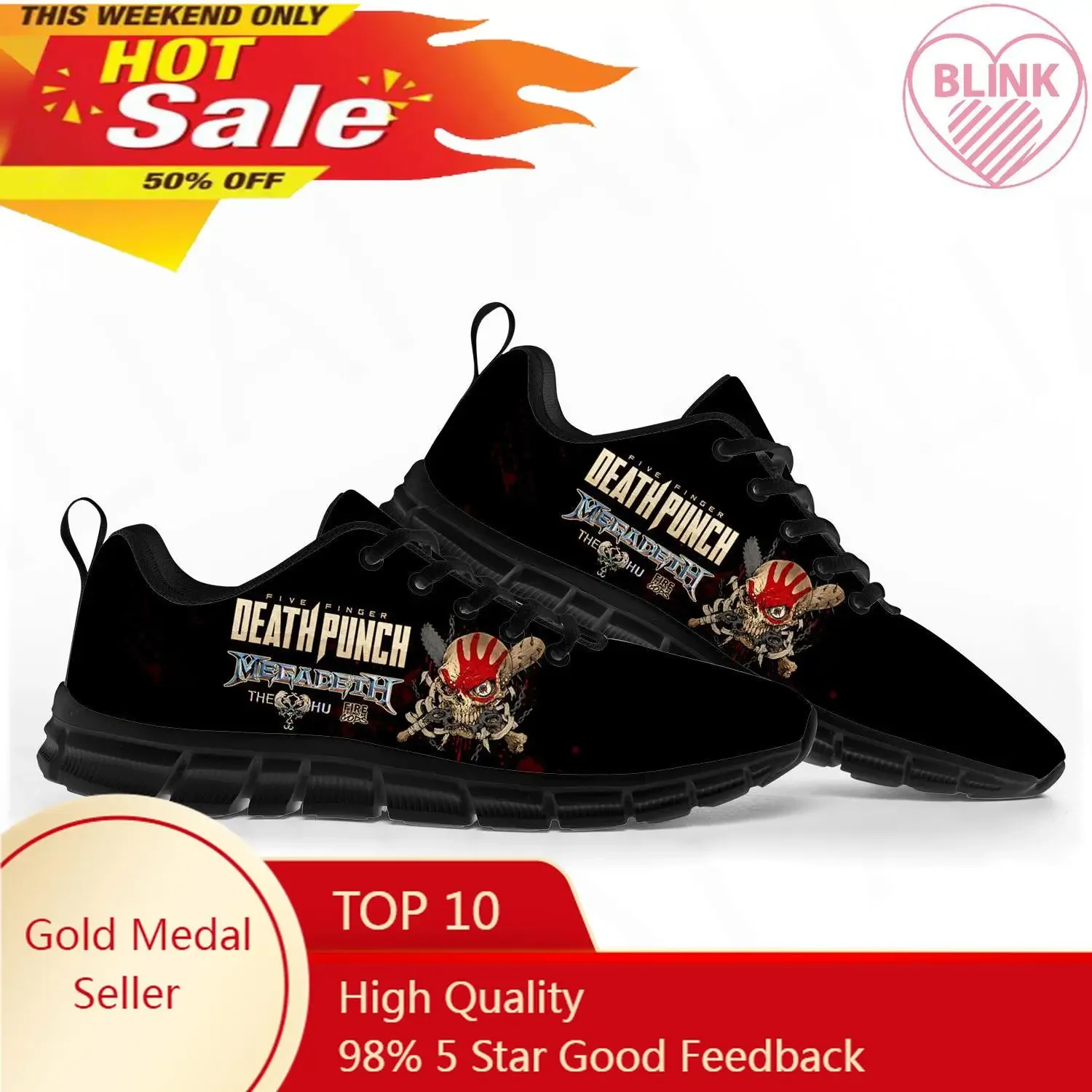 

Five Finger Death Punch Pop Sports Shoes Mens Womens Teenager Kids Children Sneakers Casual Custom High Quality Couple Shoes