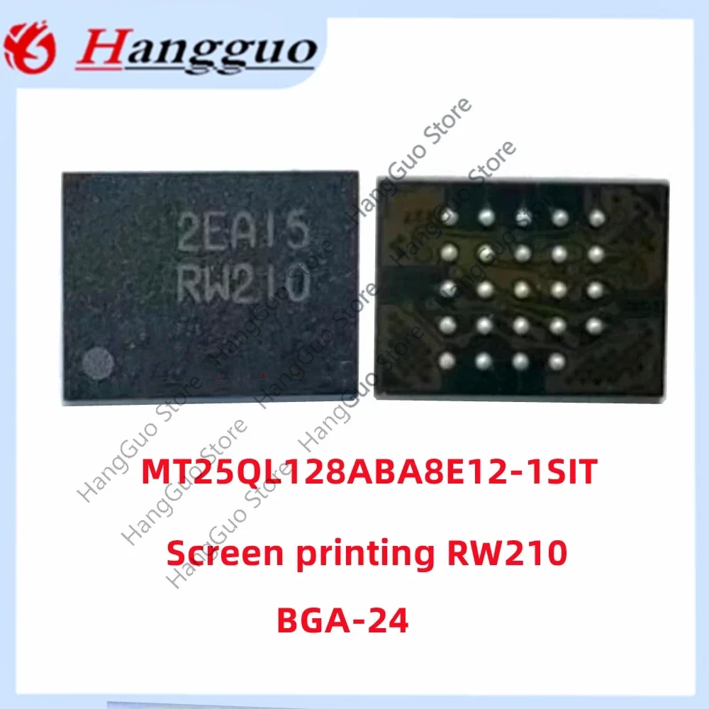 

2pcs/Lot Original MT25QL128ABA8E12-1SIT screen printing RW210 BGA24 package 128MB memory chip