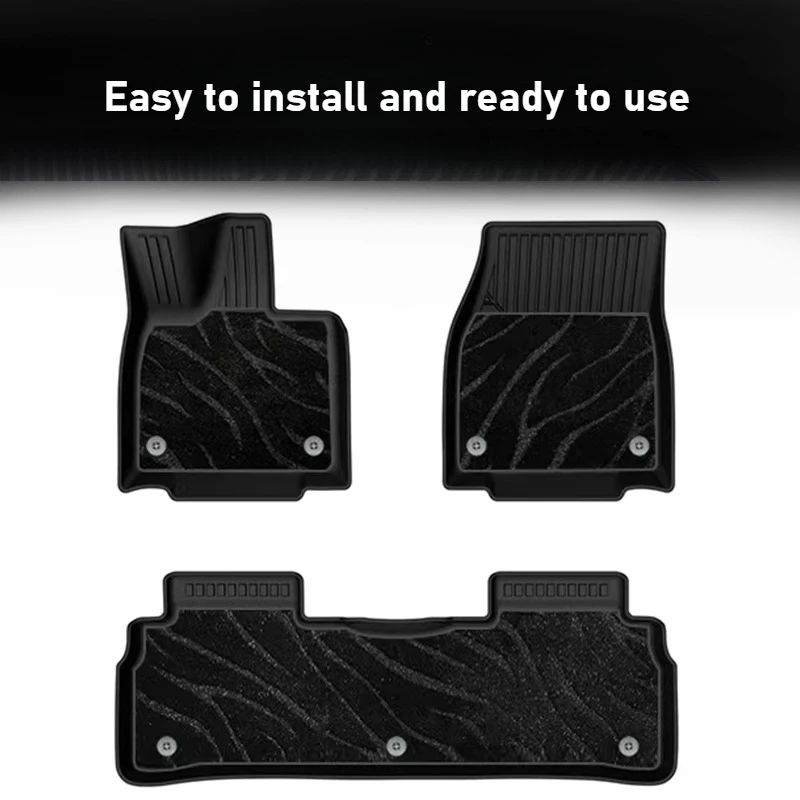 

For AVATR 07 TPE Car Floor Mat Double Layers Waterproof and Wear-resistant Front Rear Row Floor Carpets Car Interior Accessories