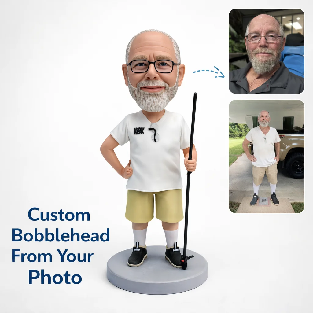 Custom Golf Bobblehead Personalized from Photo, Handmade Golfer Figurine Unique birthday Gift for Men Dad Husband