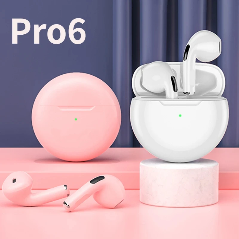 

Bluetooth Earbuds Air Pro6 Wireless Earbuds Waterproof Bluetooth Headphones Bass Sound Earphones with Mics Touch Control in-Ear