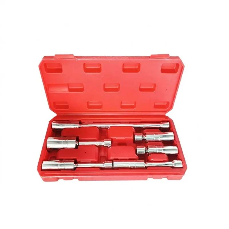 6PCS Mirror Thin-wall Magnetic Car Spark Plug Sleeve 12-angle Plum Blossom Extended Steering Spark Plug Wrench