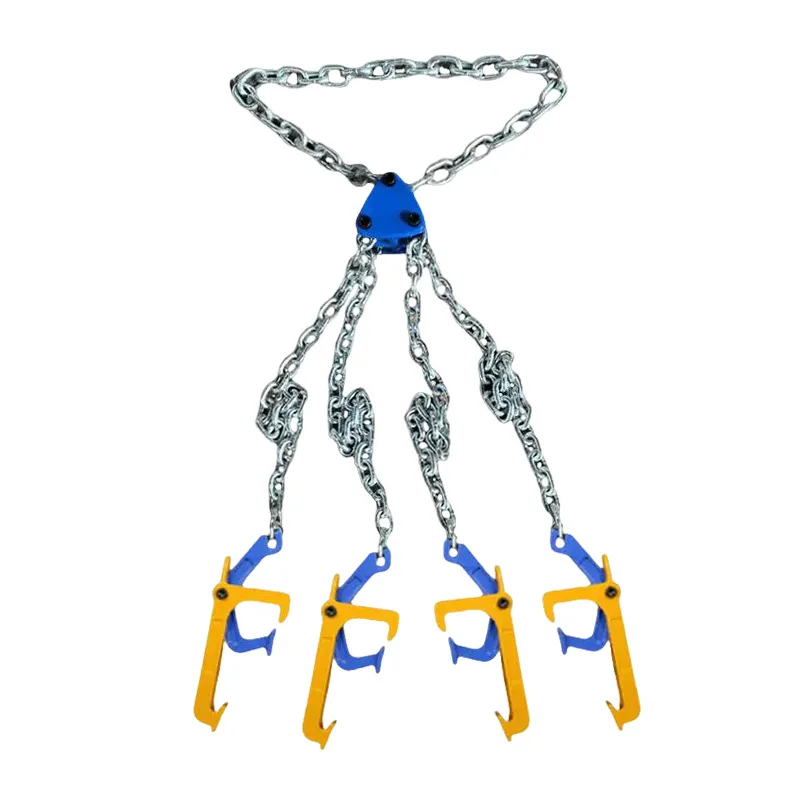 Cross-border wholesale outdoor manganese steel chain combined sling set forklift lifting plastic bucket special sling flange