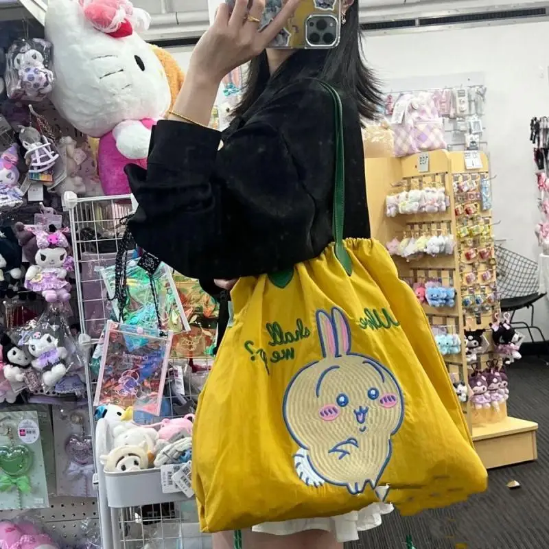 

New Kawaii Anime Chiikawas Bag Dopamine Embroidery Bag Shopping Bags Backpacks Cartoon Cute Ins Birthday Gifts Girlfriend Gifts