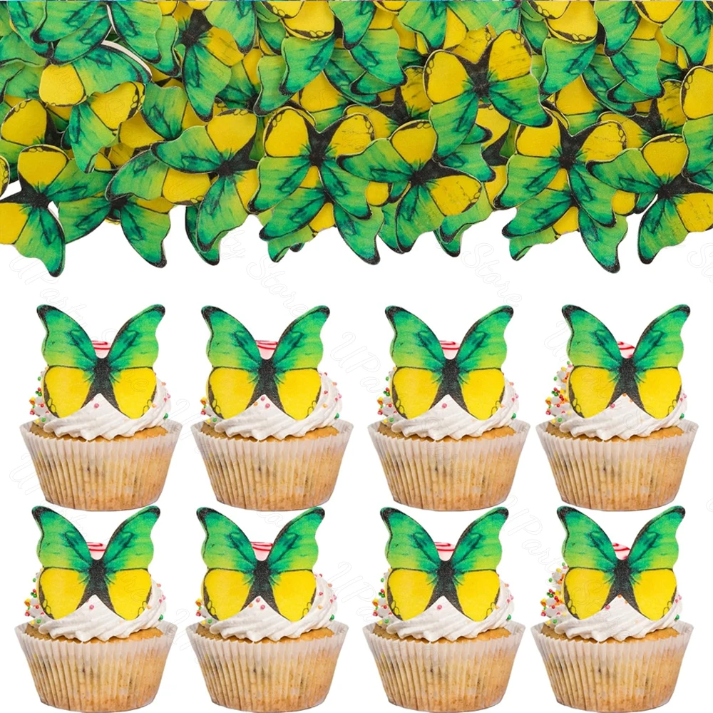 48 Stück lila Schmetterling Kuchen Dekoration bunte 3D Schmetterlinge Cupcake Topper für Geburtstag Hochzeit Schmetterling Kuchen Dekor Versorgung – Detail 14