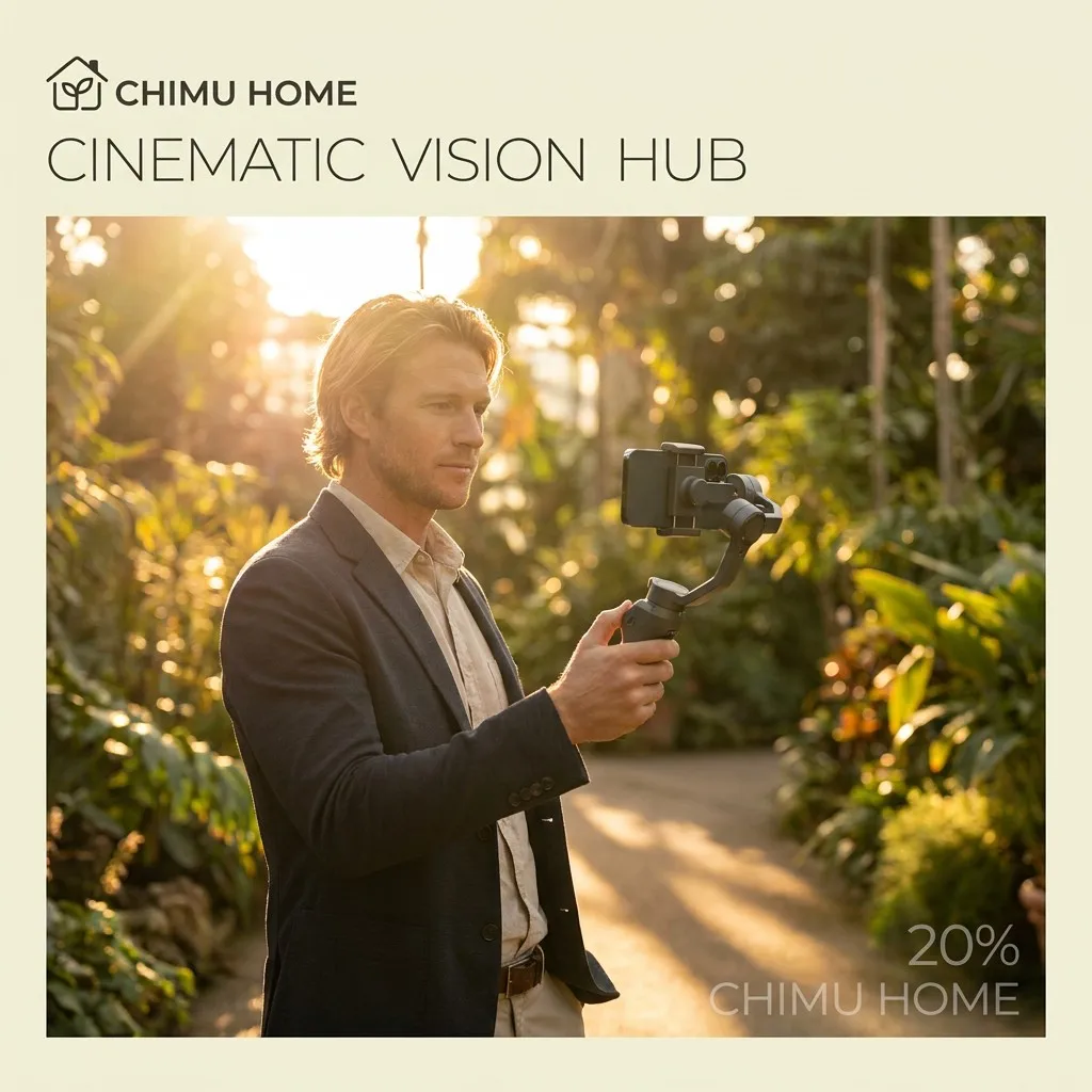 【CHIMU HOME】Professional 3-Axis Cinematic Vision Hub Smart Anti-shake Smartphone Stabilizer for Vlog Video Content Creation