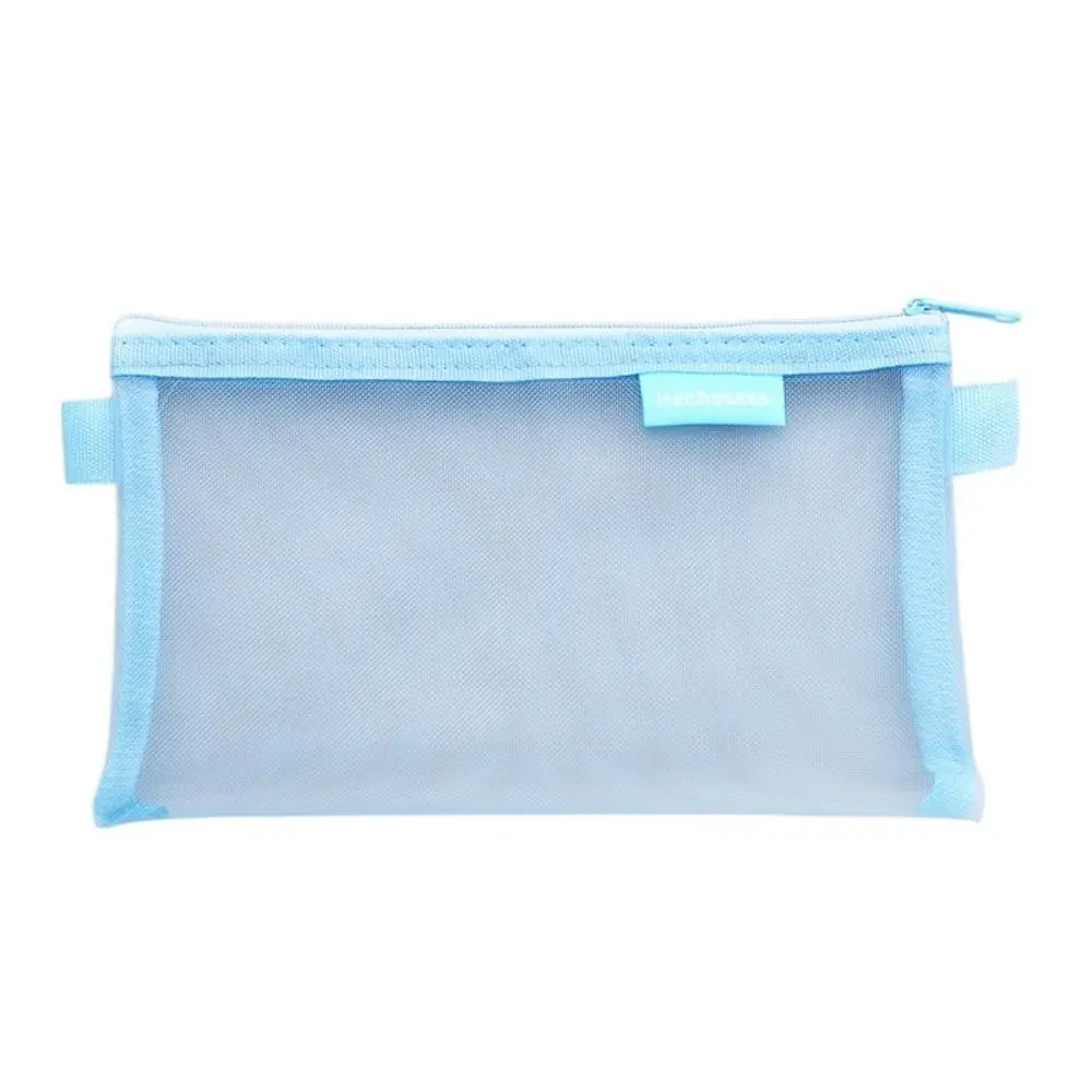 Cute Solid Color Mesh Coin Purse Transparent Change Storage Bag Mini Coin Purse Coin Bag Pen Bag Mesh Cosmetic Bag Women