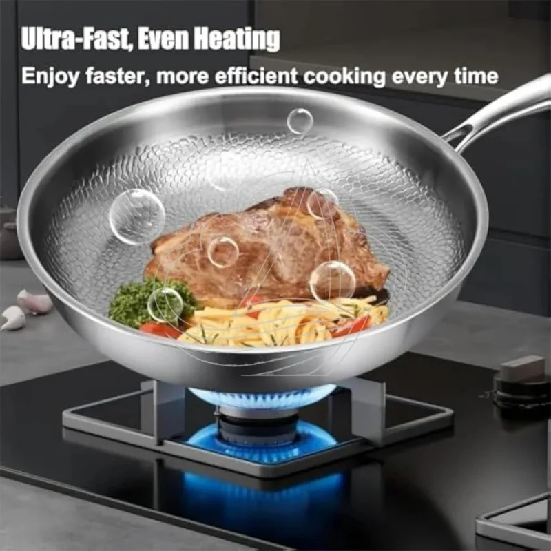 Pure Titanium Cookware Scratch-Resistant Non-Stick Fast Even Heating for All Cooking