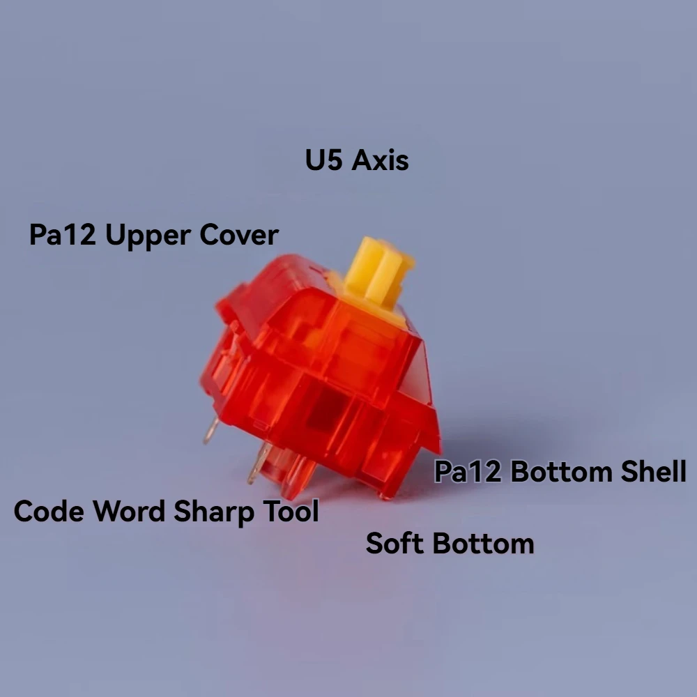 Переключатель Y2, 22 мм, пружина, 48 г, давление, изготовленный на заказ полупрозрачный HIFI линейный игровой переключатель для игр, механическая клавиатура, аксессуары, подарок