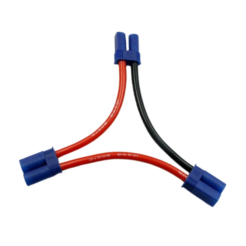 EC5-serie connector 10AWG kabelbedradingen 2-mannelijke 1-vrouwelijke seriële verbinding siliconen kabel voor RC Lipo-batterij opladen 2 STUKS