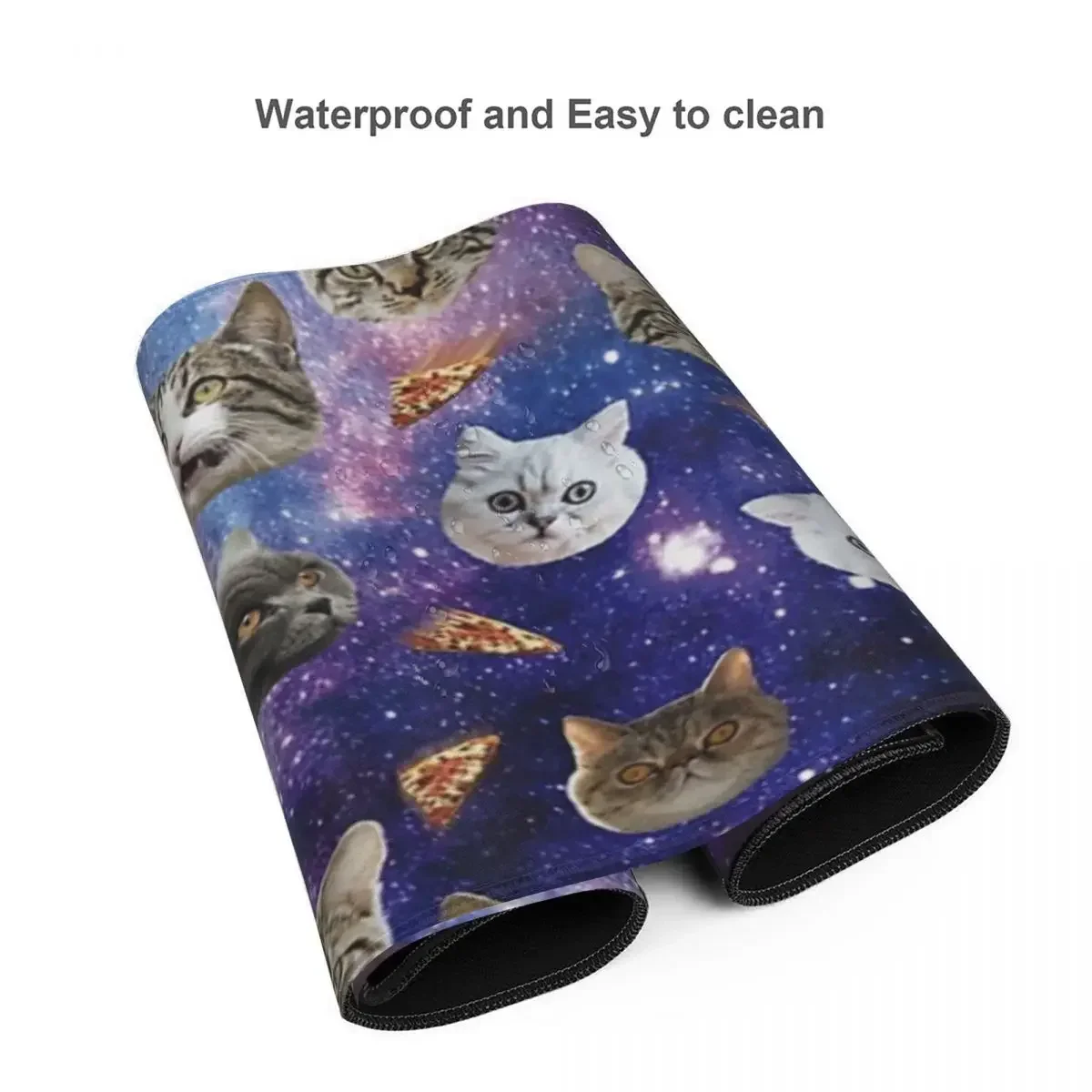 Espaço gato cabeças grande mouse pad teclado do computador mouse tapete de jogos pc portátil tapete de mesa acessórios de escritório tapetes de mesa