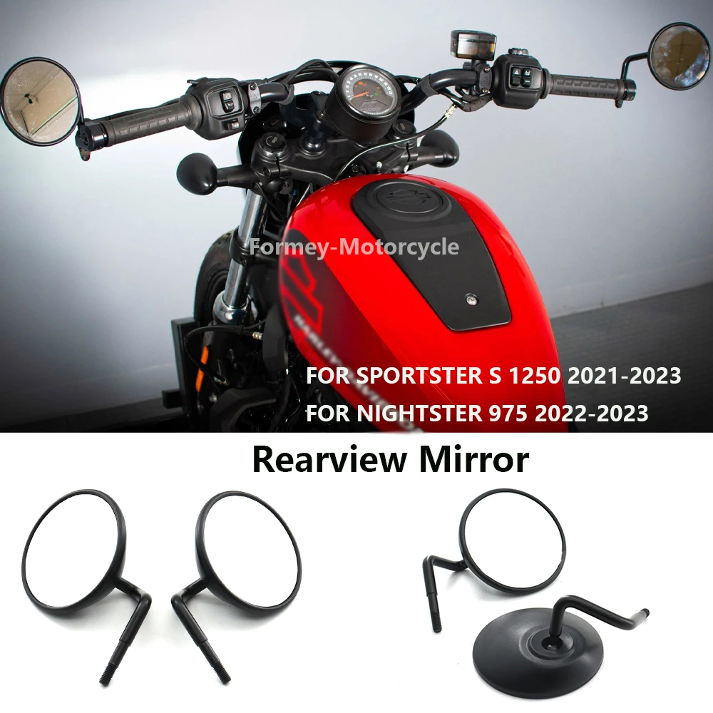 

Motorcycle Accessories Handlebar Rearview Mirror For Harley Sportster S 1250 2021-2023 Nightster 975 Special RH 1250 S 2022 2023